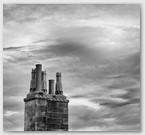 Image No : G30R3C3 : Bamburgh Castle chimney tops